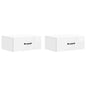 Mesita de Noche de Pared 2 pcs Brillante 49 x 34,5 x 20 cm