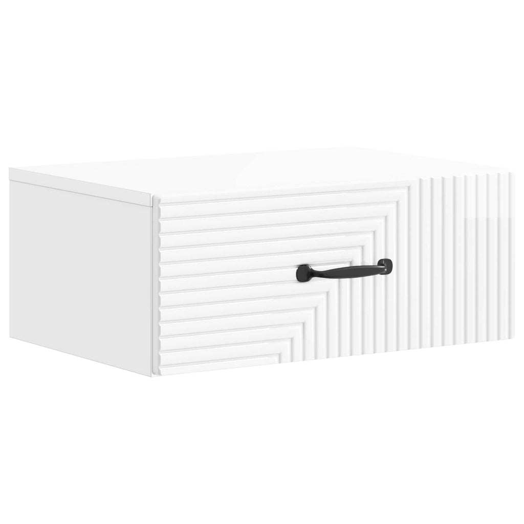 Mesita de Noche de Pared 2 pcs Brillante 49 x 34,5 x 20 cm