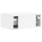 Mesita de Noche de Pared 2 pcs Brillante 49 x 34,5 x 20 cm