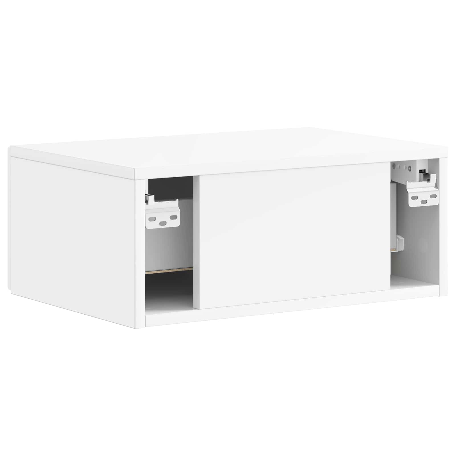 Mesita de Noche de Pared 2 pcs Brillante 49 x 34,5 x 20 cm