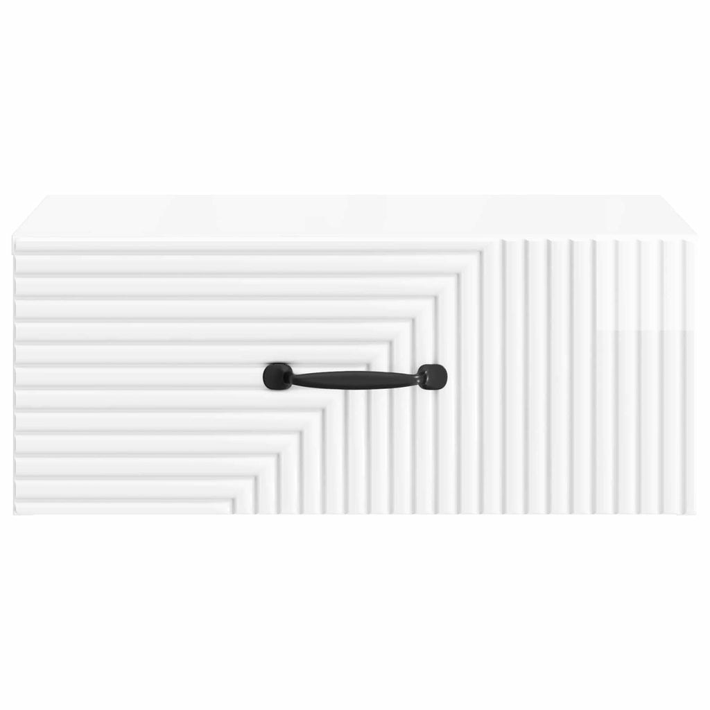 Mesita de Noche de Pared 2 pcs Brillante 49 x 34,5 x 20 cm