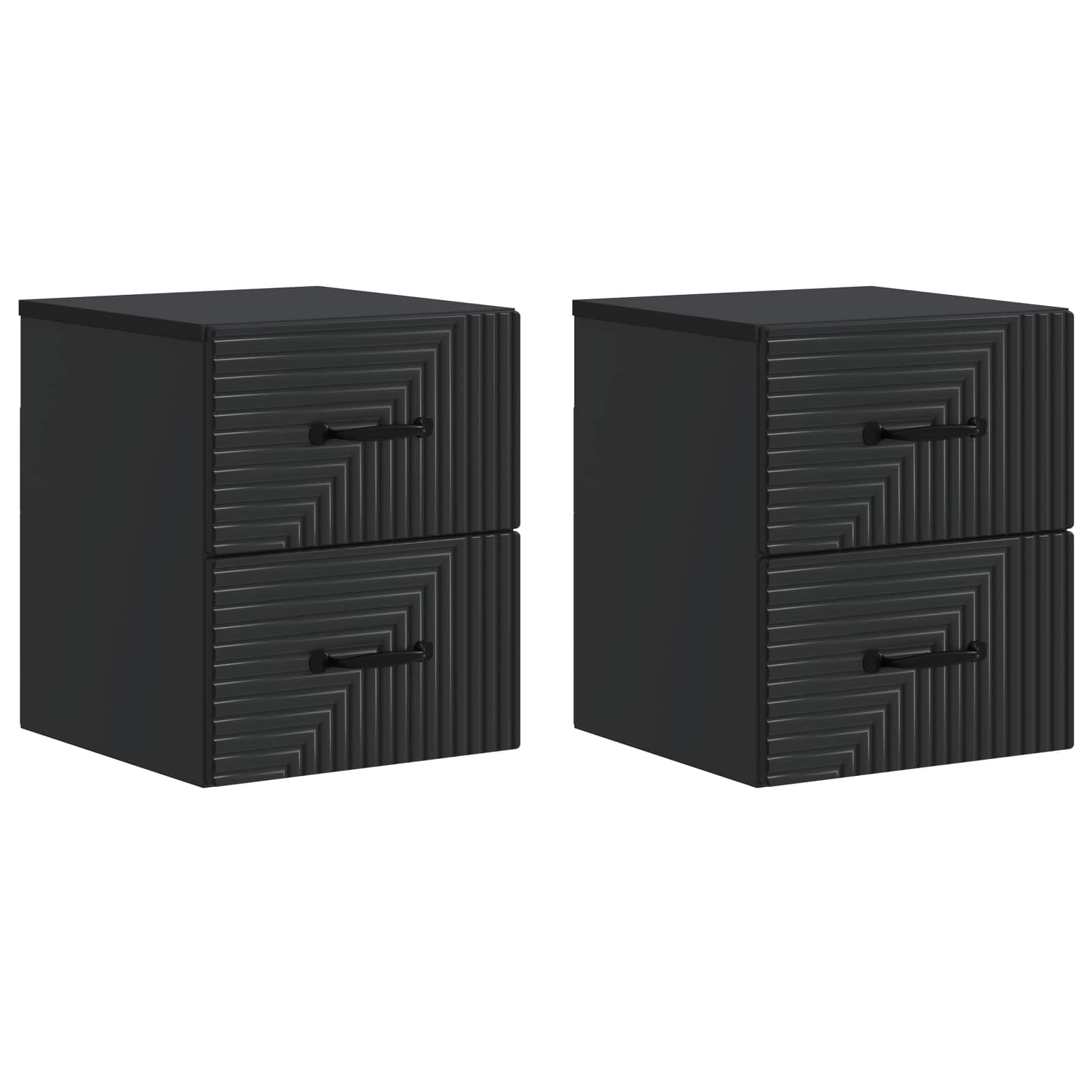 Mesas de Cabeceira de Parede 2 pcs Brilhante 34,5 x 33 x 40 cm