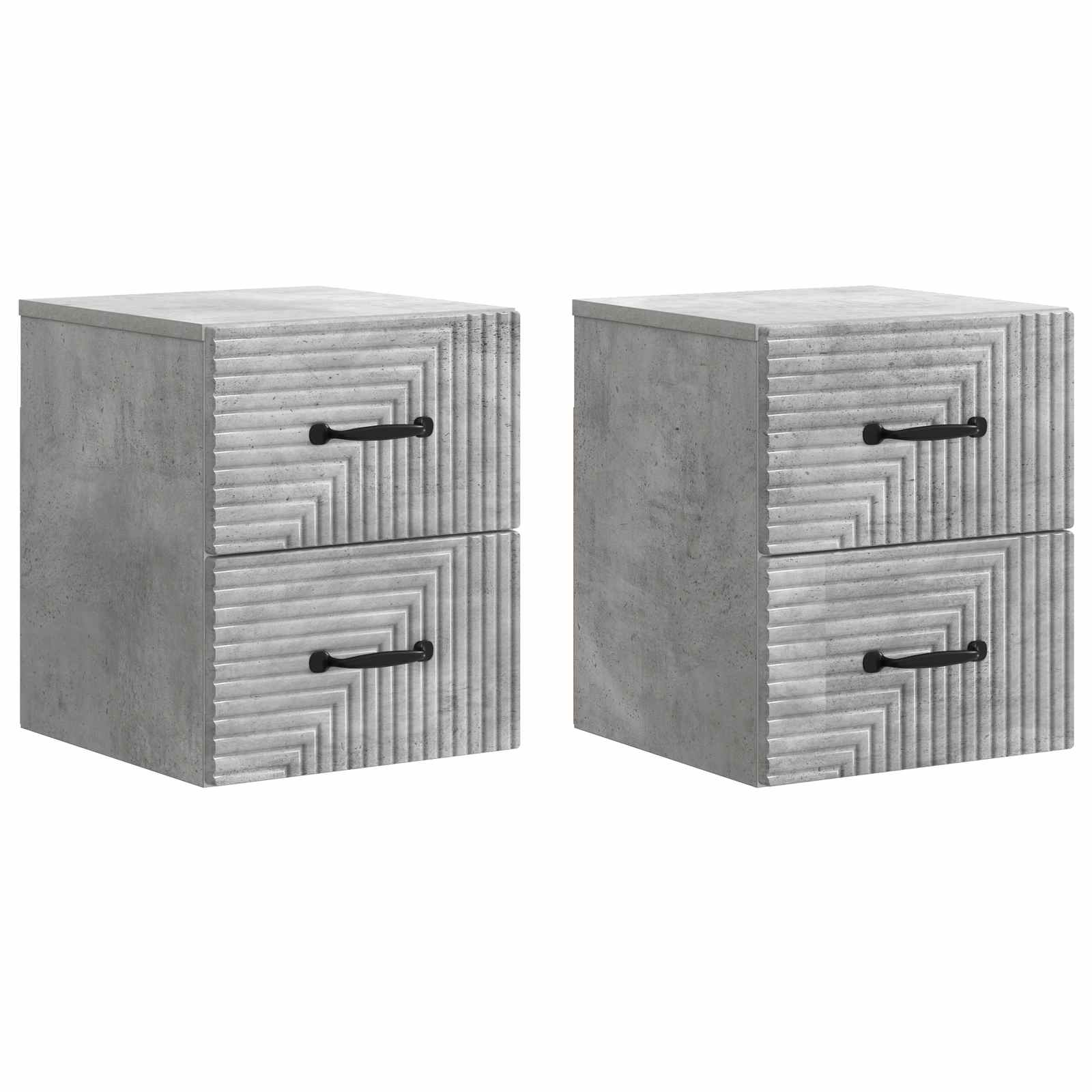 Mesas de Cabeceira de Parede 2 pcs Brilhante 34,5 x 33 x 40 cm