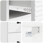Mesita de Noche de Pared 2 pcs Brillante 34,5 x 33 x 40 cm