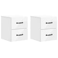 Mesita de Noche de Pared 2 pcs Brillante 34,5 x 33 x 40 cm