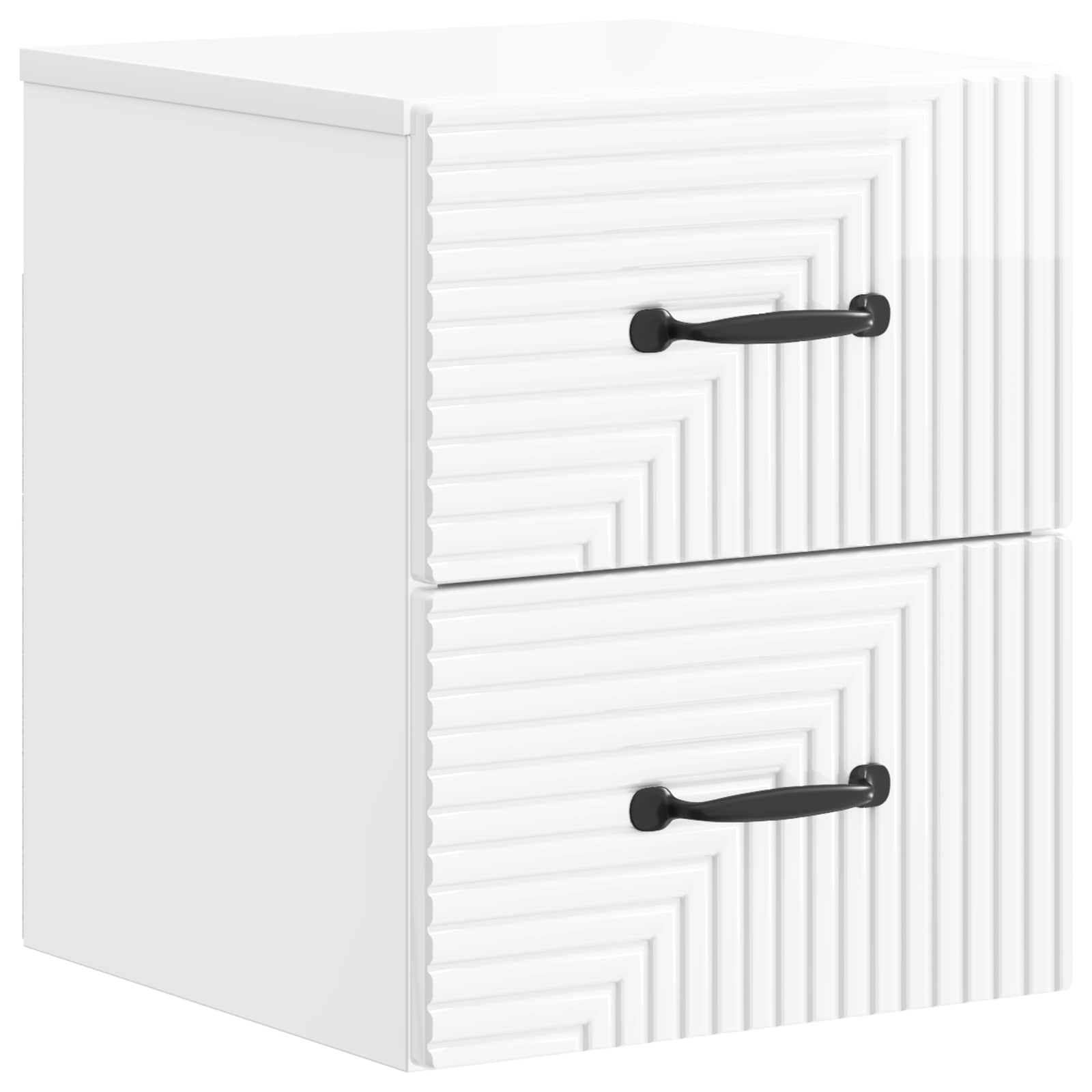 Mesita de Noche de Pared 2 pcs Brillante 34,5 x 33 x 40 cm