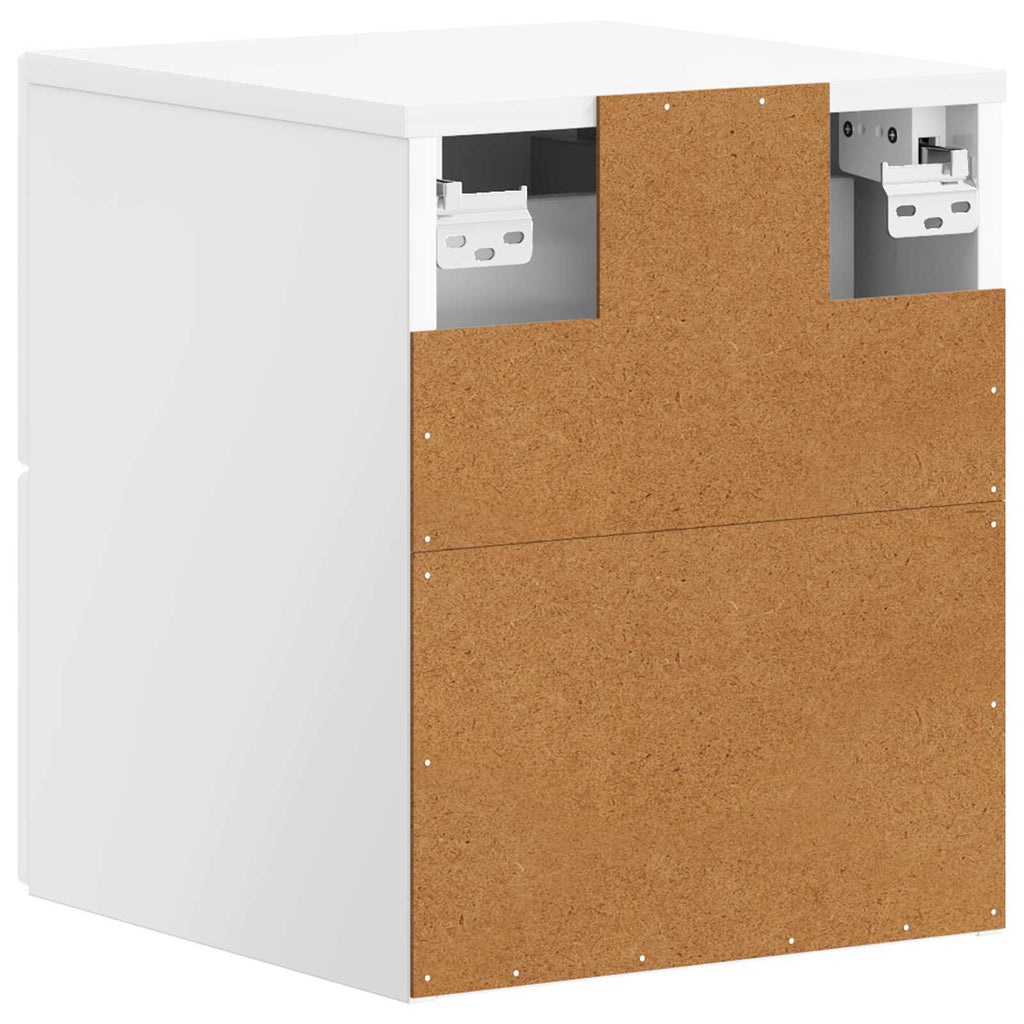 Mesita de Noche de Pared 2 pcs Brillante 34,5 x 33 x 40 cm