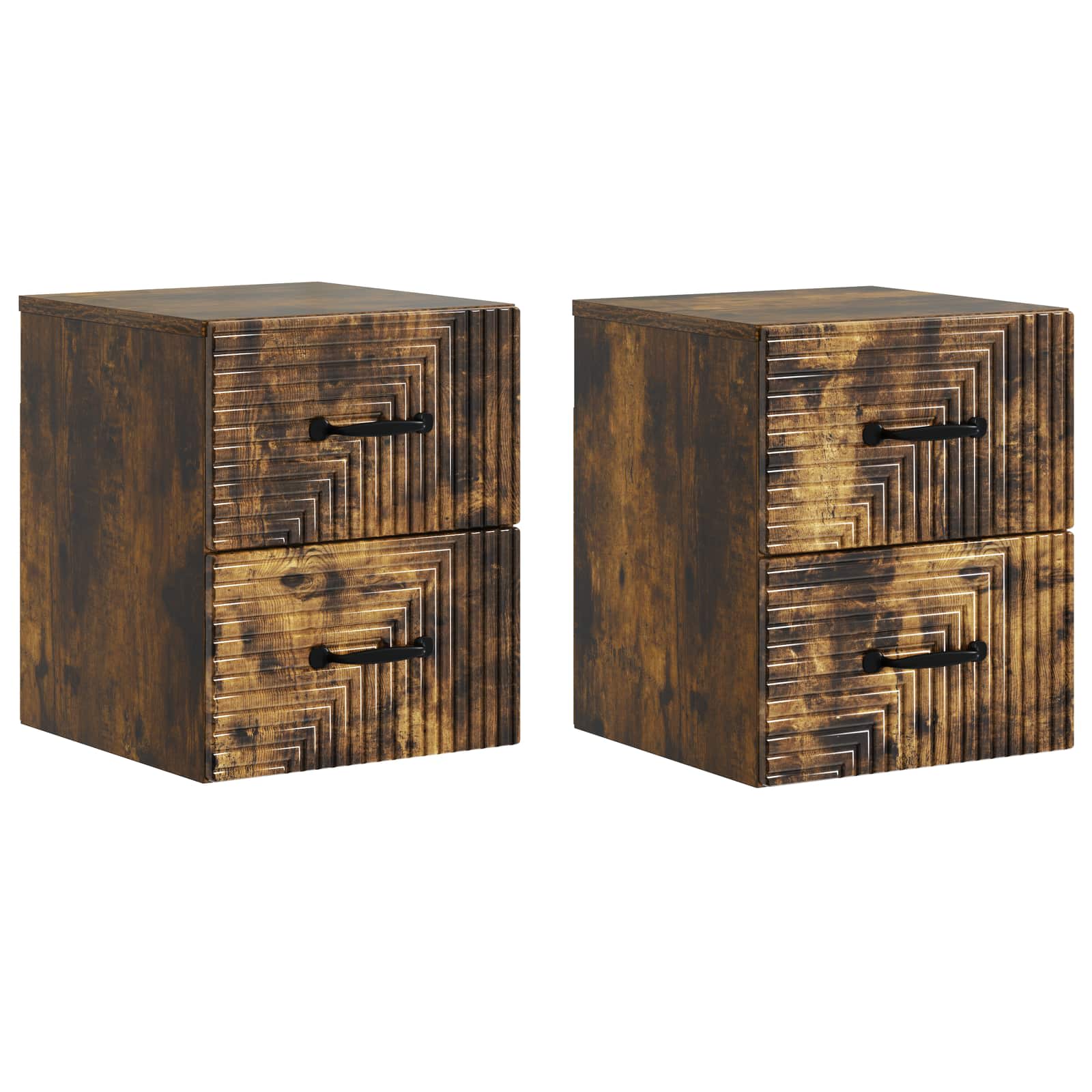 Mesas de Cabeceira de Parede 2 pcs Brilhante 34,5 x 33 x 40 cm