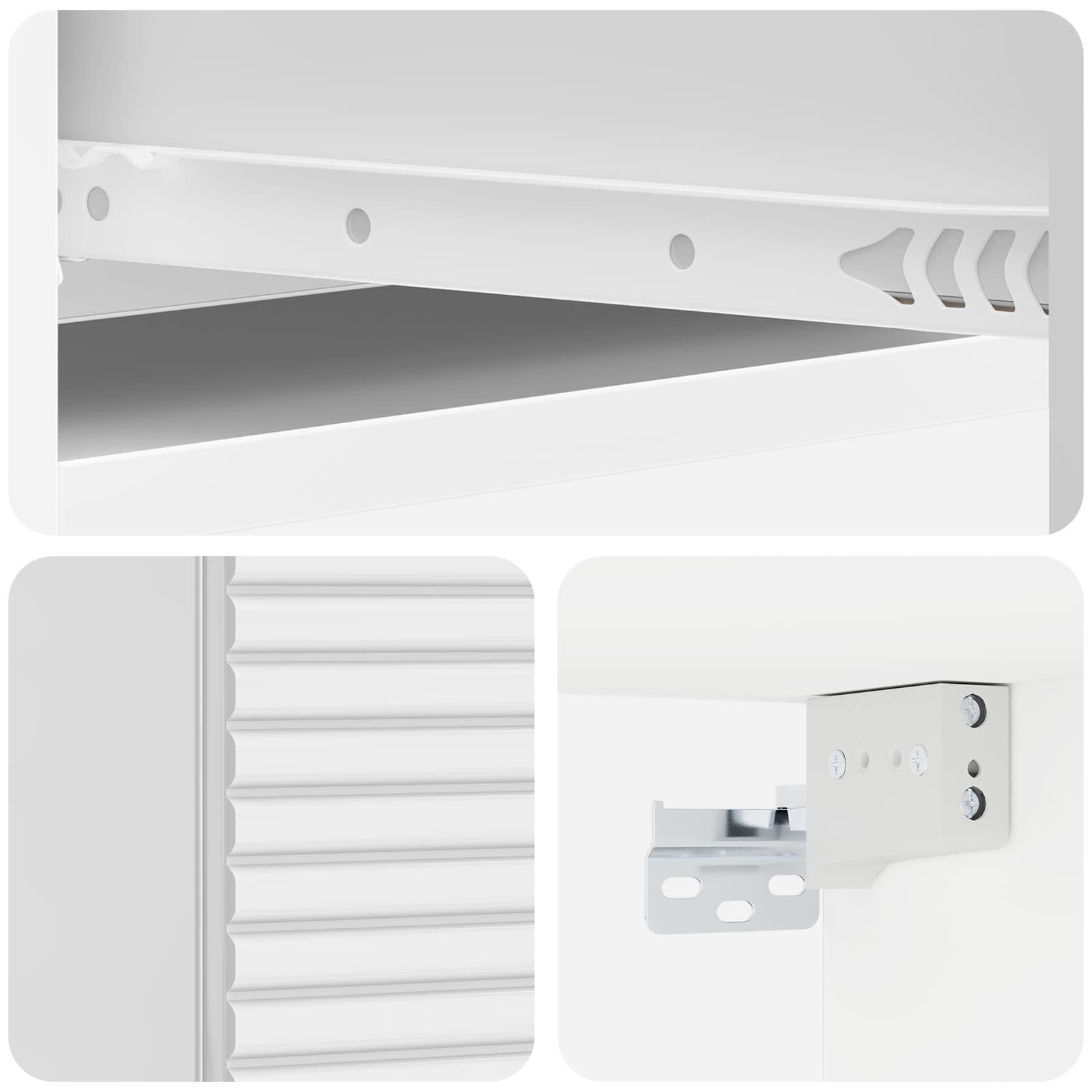 Mesa Lateral Montada en la Pared Brillante 59 x 34,5 x 17 cm
