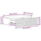 Mesa Lateral Montada en la Pared Brillante 59 x 34,5 x 17 cm