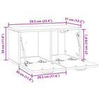 Mueble para TV de pared Brillante 59,5 x 31 x 30 cm