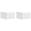 Mesa Lateral Montada en la Pared 2 pcs Blanco 34,5 x 33 x 20 cm
