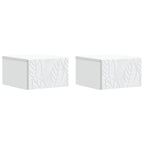 Mesa Lateral Montada en la Pared 2 pcs Blanco 34,5 x 33 x 20 cm