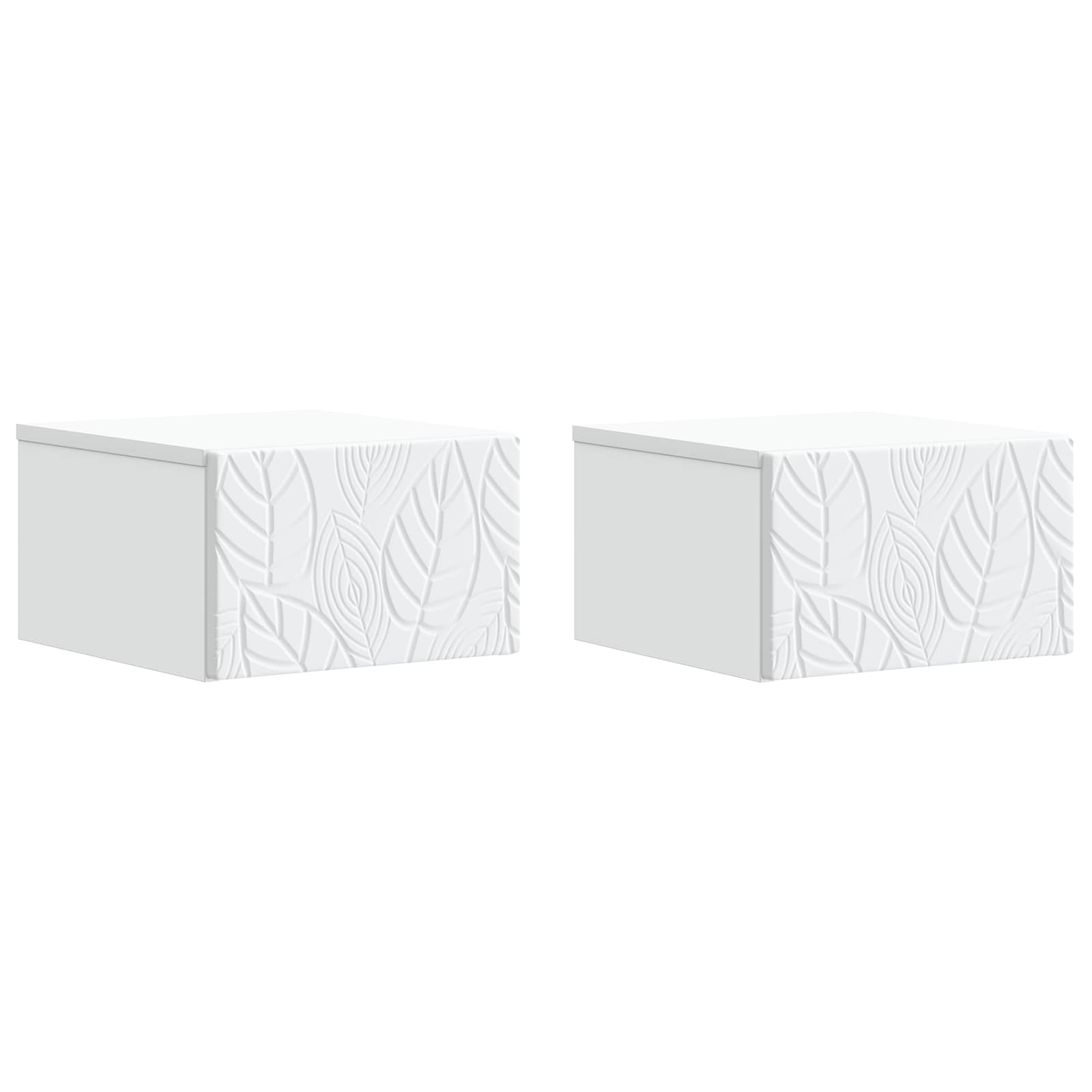 Mesa Lateral Montada en la Pared 2 pcs Blanco 34,5 x 33 x 20 cm