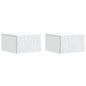 Mesa Lateral Montada en la Pared 2 pcs Blanco 34,5 x 33 x 20 cm
