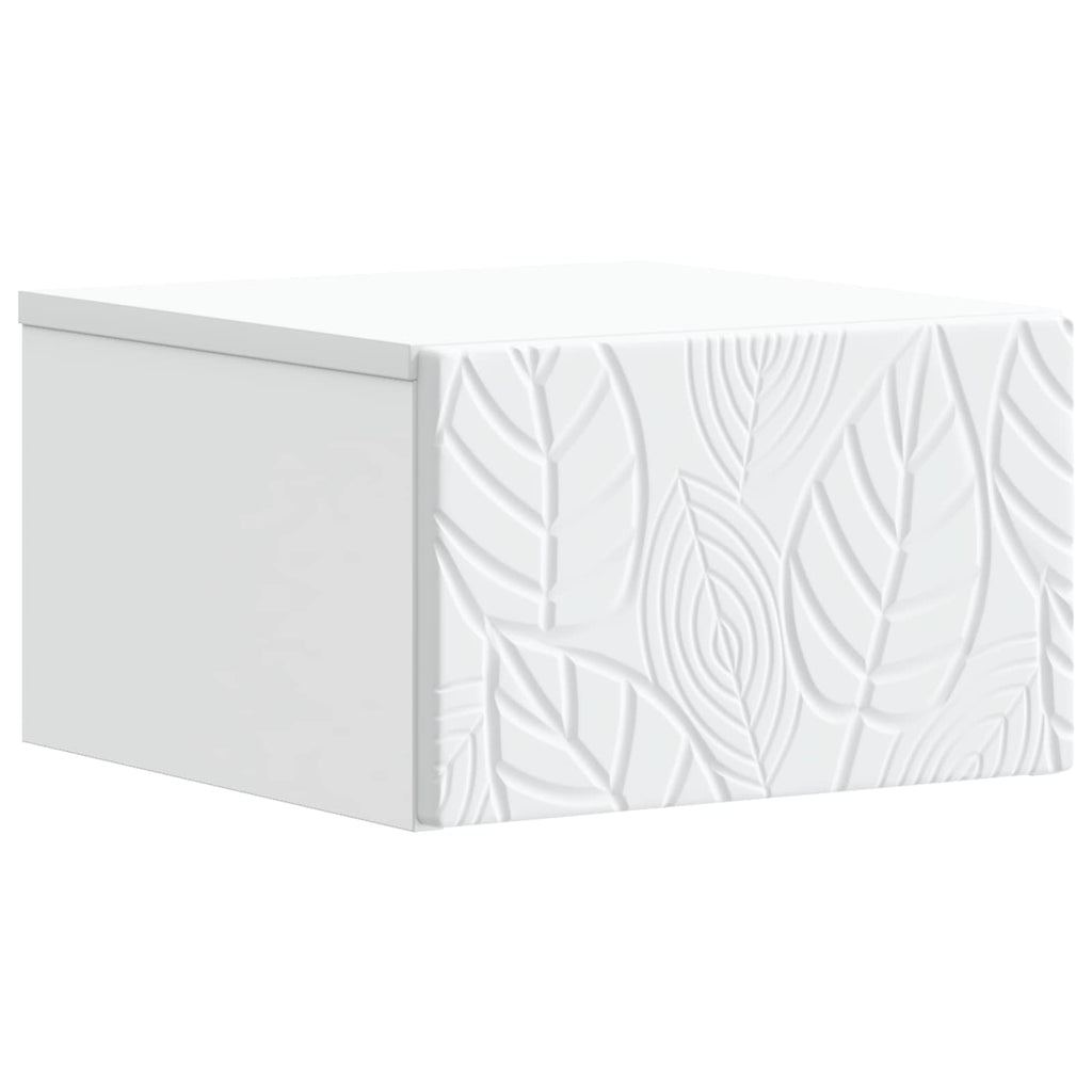 Mesa Lateral Montada en la Pared 2 pcs Blanco 34,5 x 33 x 20 cm