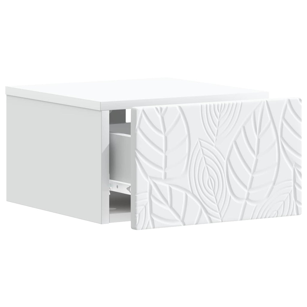Mesa Lateral Montada en la Pared 2 pcs Blanco 34,5 x 33 x 20 cm