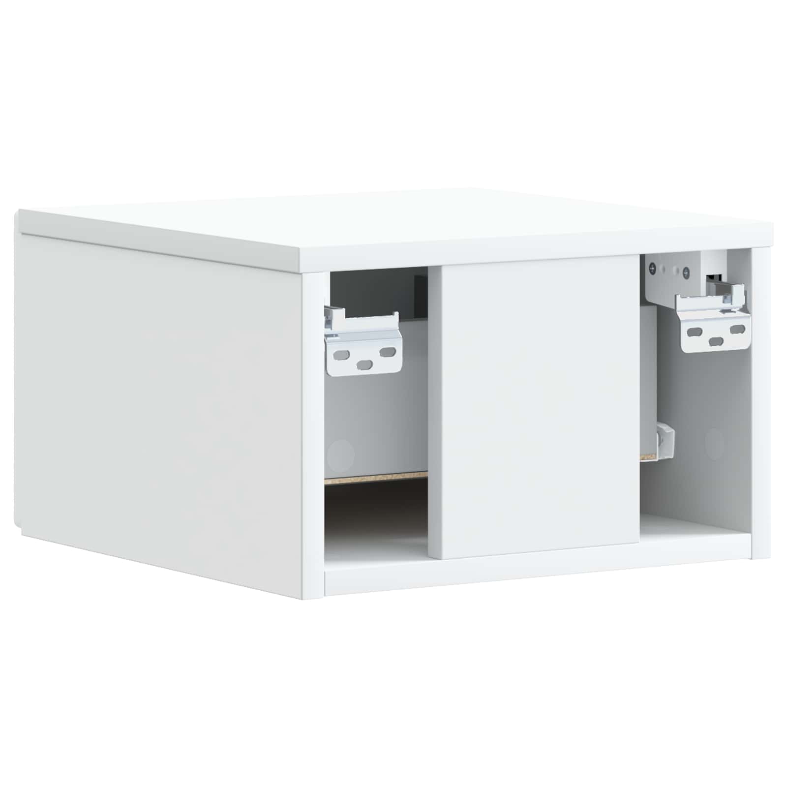 Mesa Lateral Montada en la Pared 2 pcs Blanco 34,5 x 33 x 20 cm