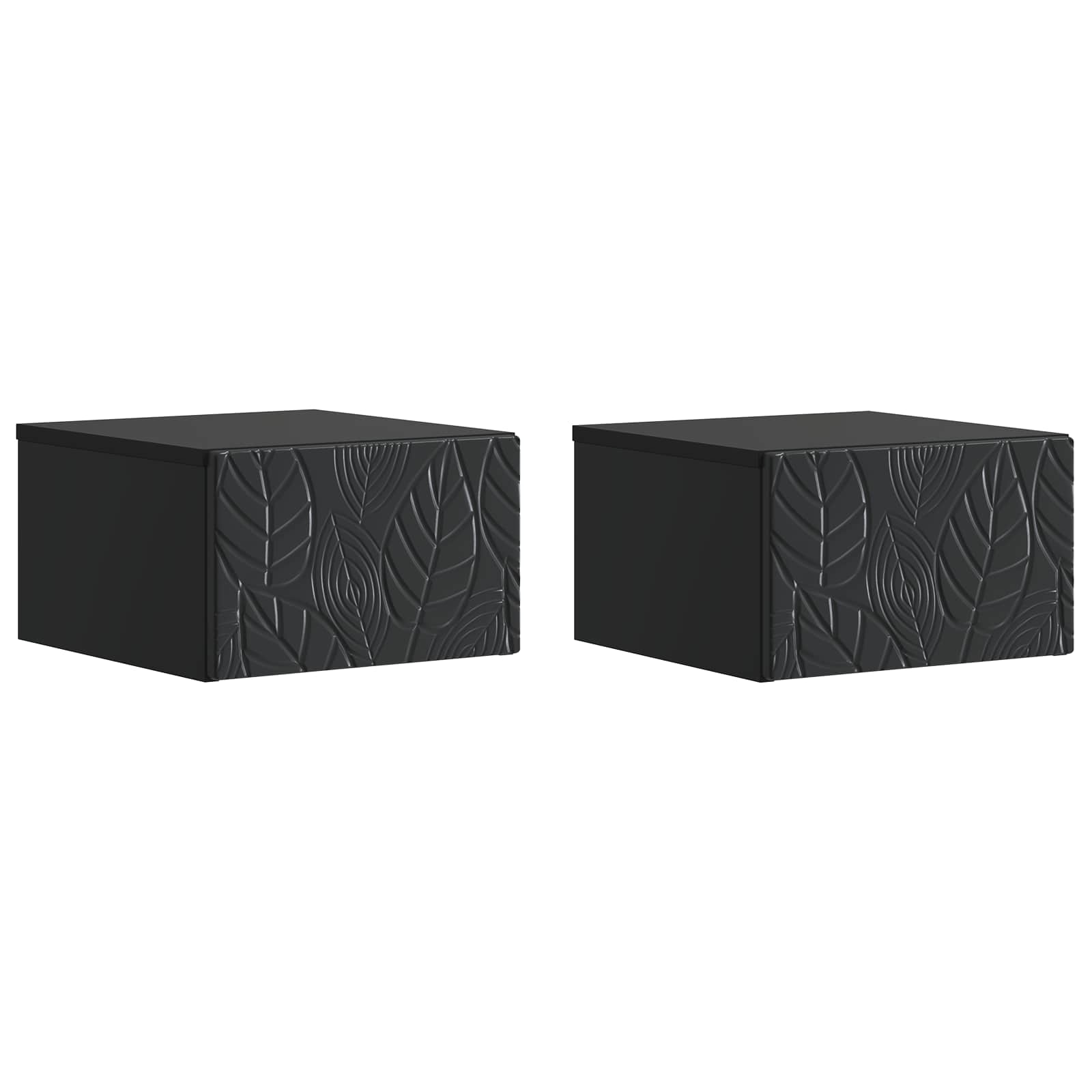 2-piece Wall-mounted Side Table White 34.5 x 33 x 20 cm