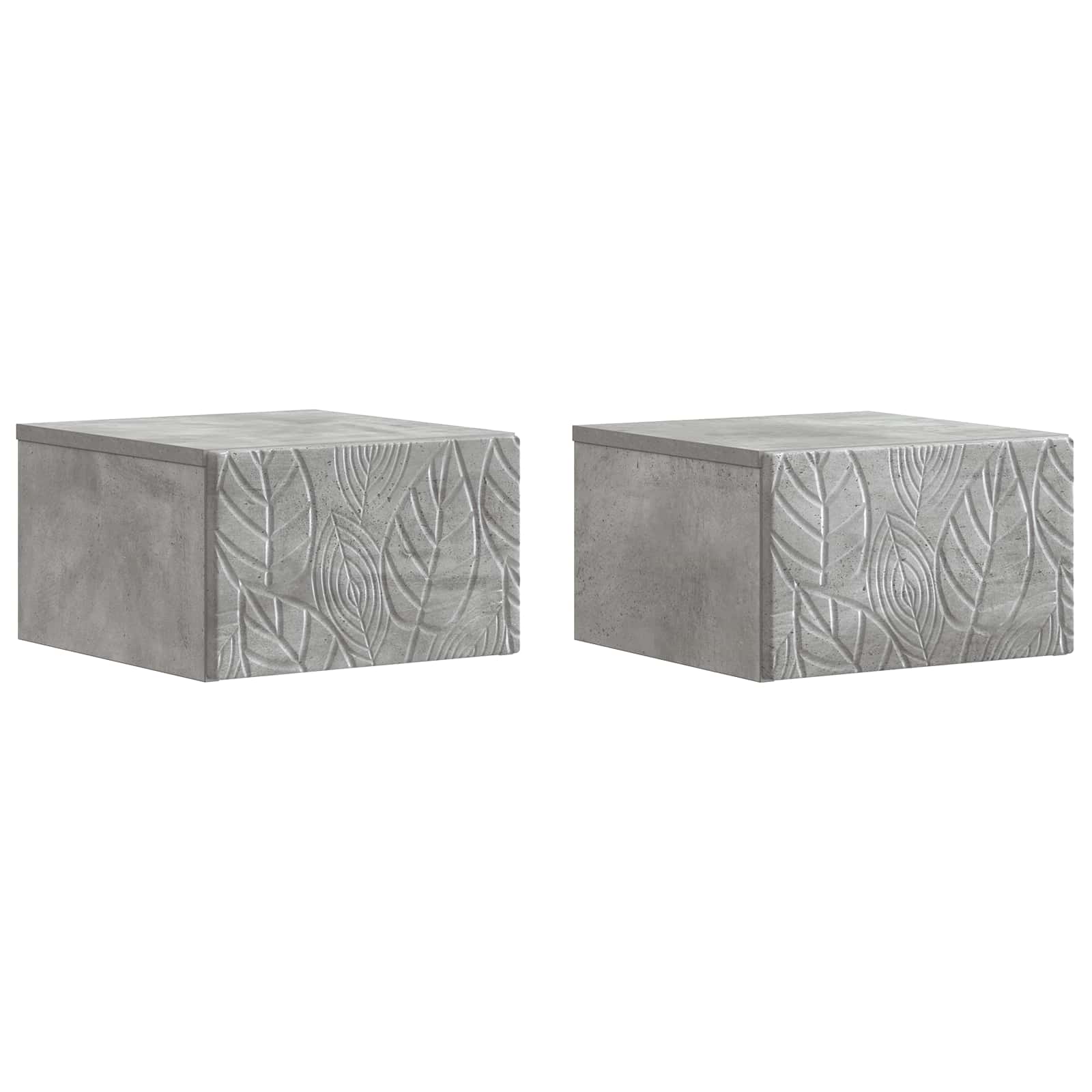 2-piece Wall-mounted Side Table White 34.5 x 33 x 20 cm