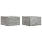 Mesa Lateral Montada en la Pared 2 pcs Blanco 34,5 x 33 x 20 cm