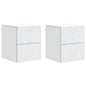 Mesita de Noche de Pared 2 pcs Blanco 34,5 x 33 x 40 cm