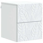 Mesita de Noche de Pared 2 pcs Blanco 34,5 x 33 x 40 cm