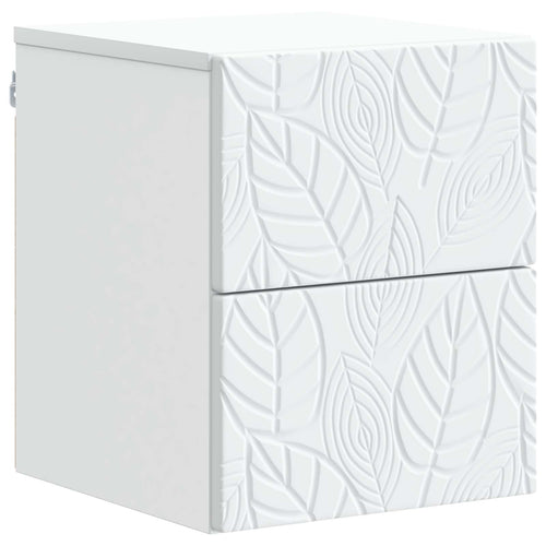 Mesita de Noche de Pared 2 pcs Blanco 34,5 x 33 x 40 cm