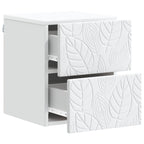 Mesita de Noche de Pared 2 pcs Blanco 34,5 x 33 x 40 cm