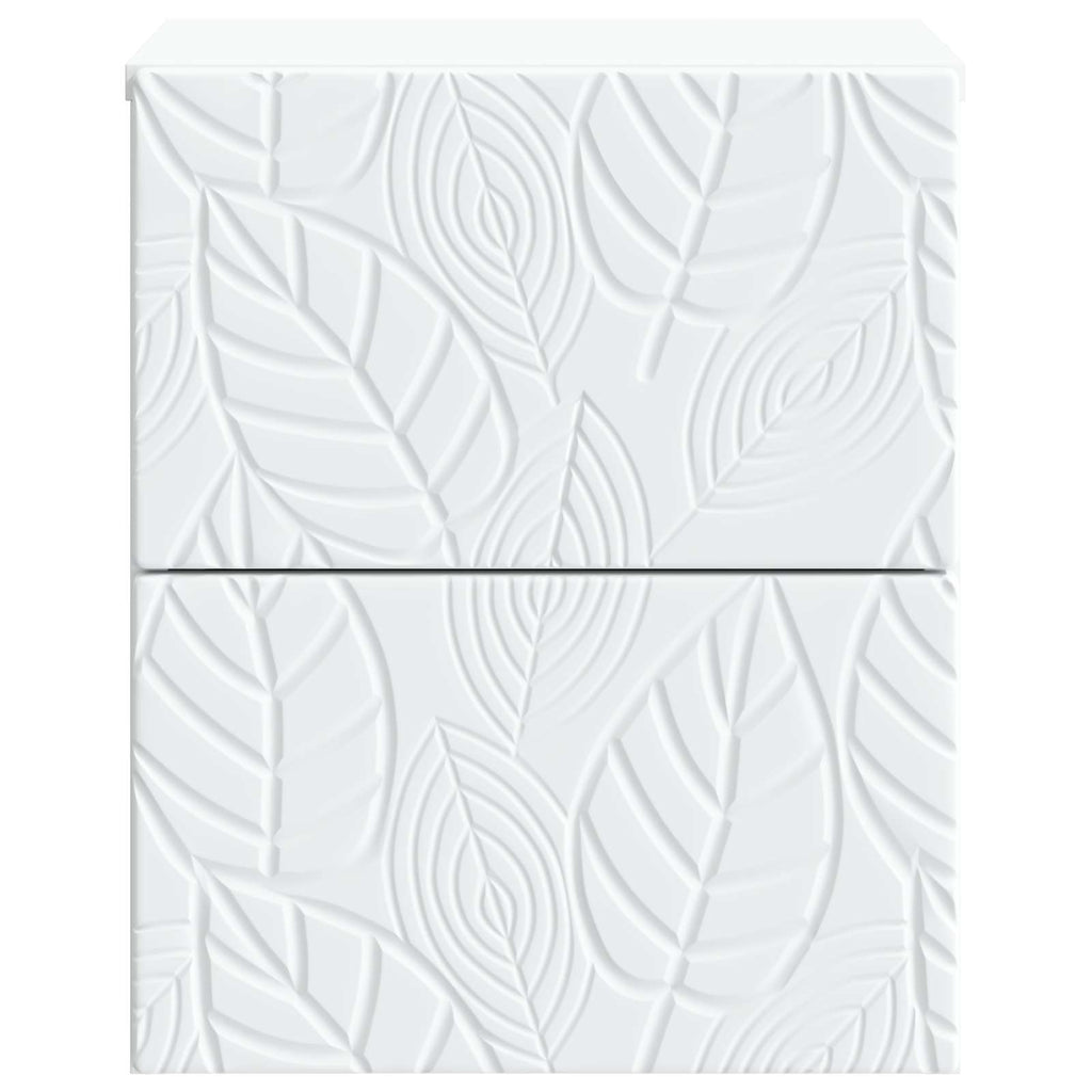 Mesita de Noche de Pared 2 pcs Blanco 34,5 x 33 x 40 cm