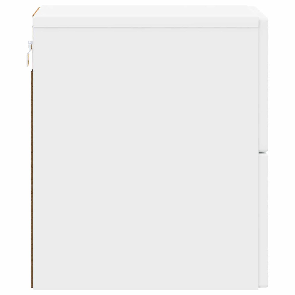 Mesita de Noche de Pared 2 pcs Blanco 34,5 x 33 x 40 cm