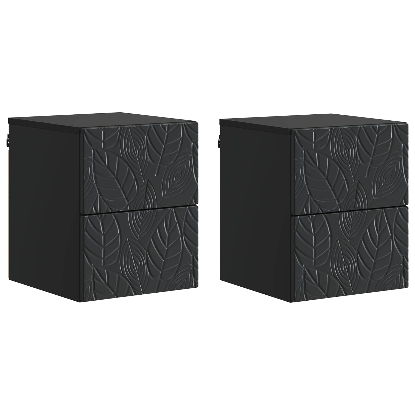 Mesita de Noche de Pared 2 pcs Blanco 34,5 x 33 x 40 cm