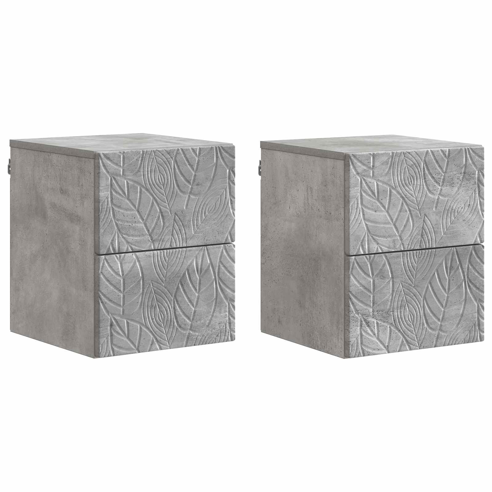 Mesita de Noche de Pared 2 pcs Blanco 34,5 x 33 x 40 cm