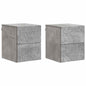 Mesita de Noche de Pared 2 pcs Blanco 34,5 x 33 x 40 cm