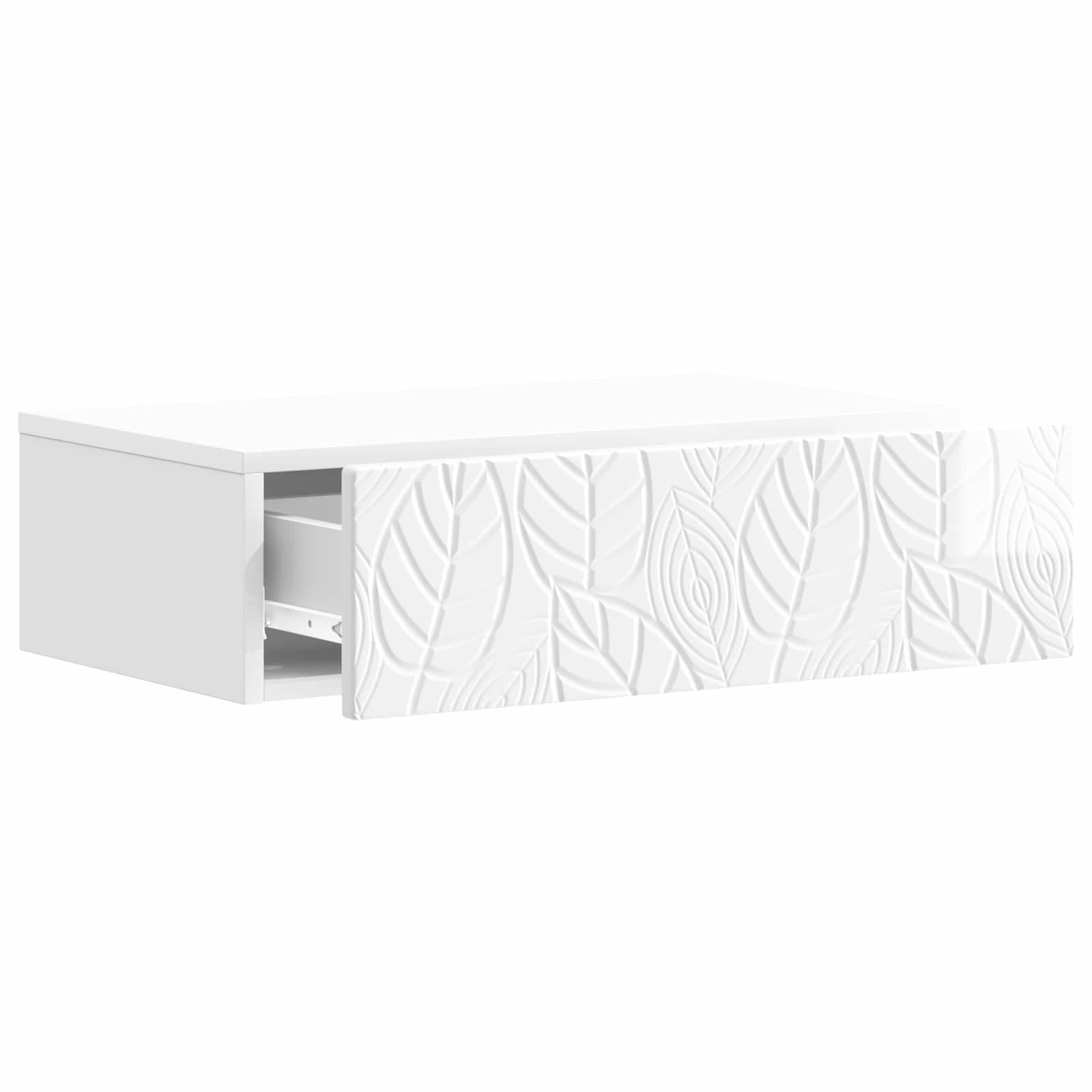 Mesa Lateral Montada en la Pared Blanco Brillante