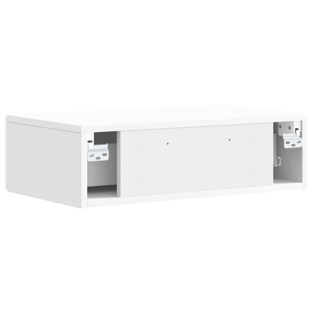 Mesa Lateral Montada en la Pared Blanco Brillante