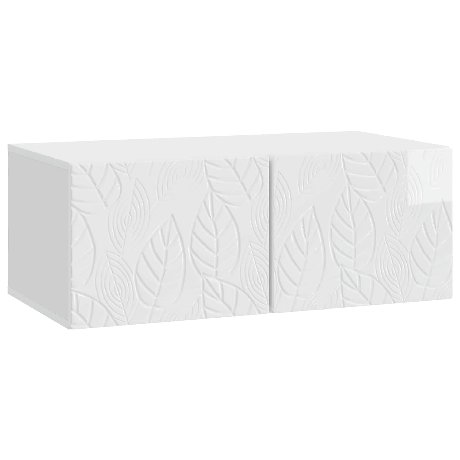 Mueble de TV de pared 59,5 x 31 cm Blanco Brillante