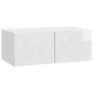 Mueble de TV de pared 59,5 x 31 cm Blanco Brillante