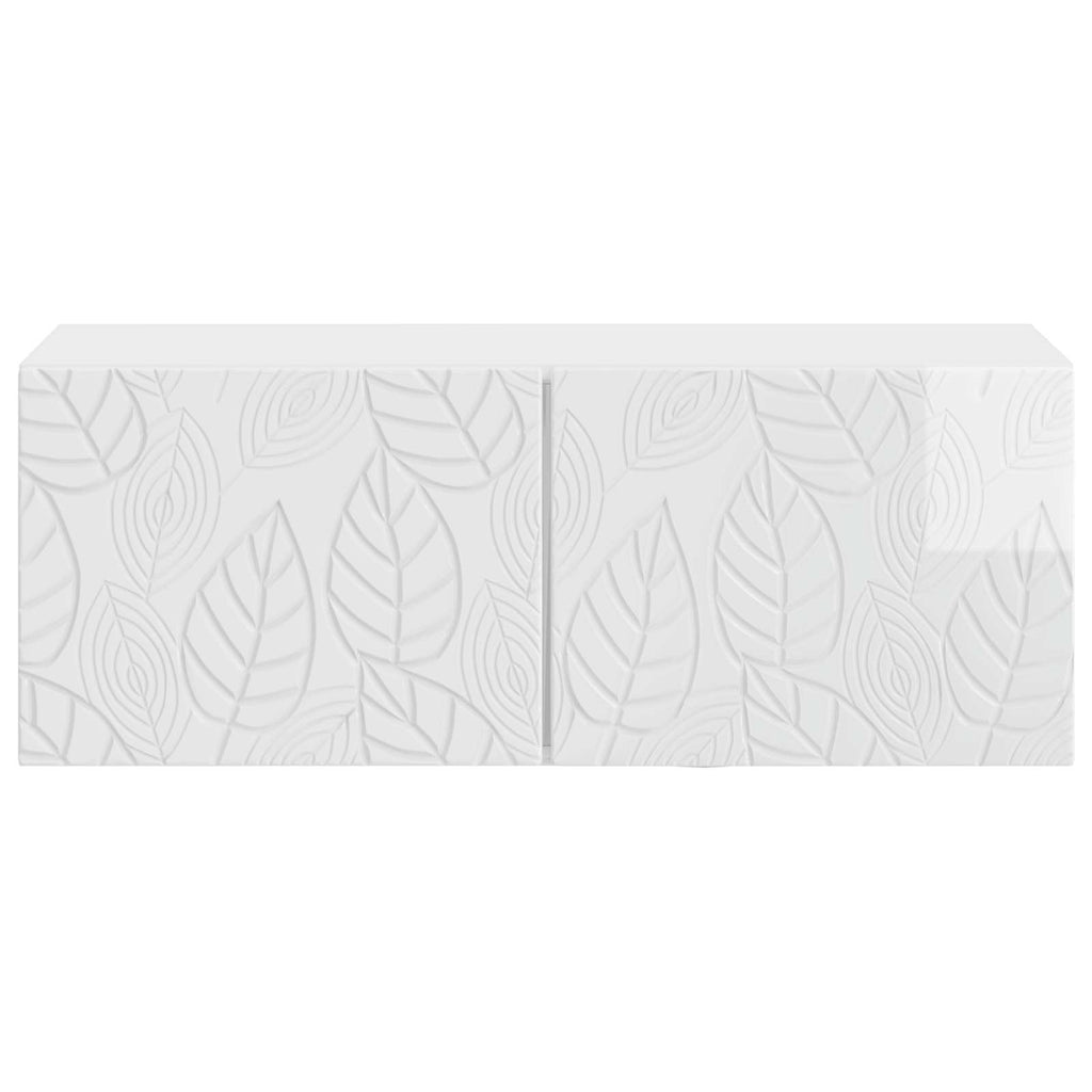 Mueble de TV de pared 59,5 x 31 cm Blanco Brillante