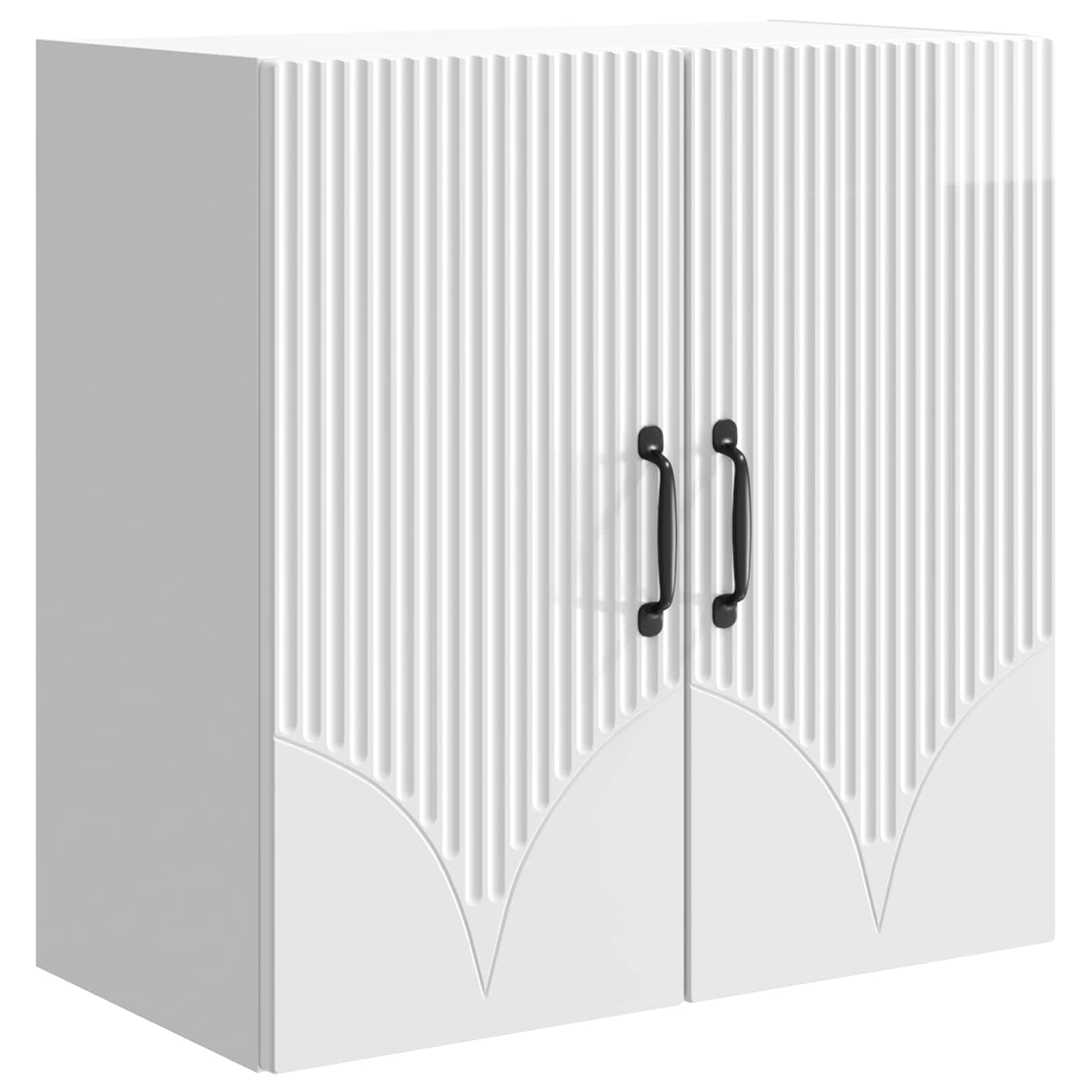Armario de pared Blanco Brillante 33 x 34,5 x 90 cm