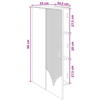 Armario de pared Blanco Brillante 33 x 34,5 x 90 cm