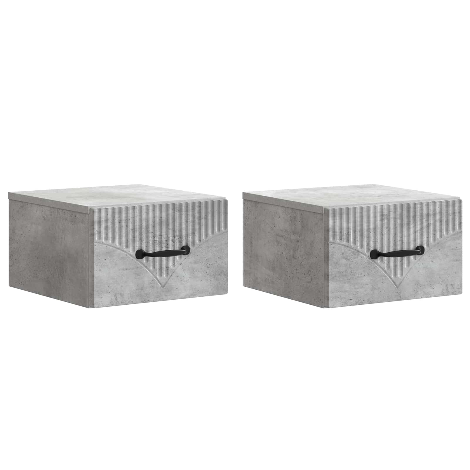 Mesa de Cabeceira de Parede 2 pçs Brilhante 34,5 x 33 x 20 cm
