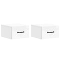 Mesita de Noche de Pared 2 pcs Brillante 34,5 x 33 x 20 cm