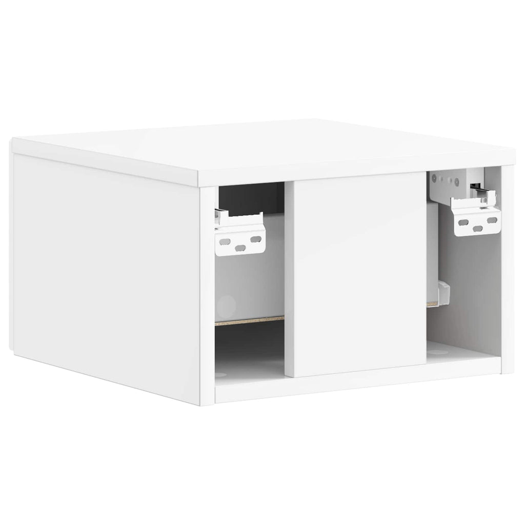 Mesita de Noche de Pared 2 pcs Brillante 34,5 x 33 x 20 cm