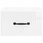 Mesita de Noche de Pared 2 pcs Brillante 34,5 x 33 x 20 cm