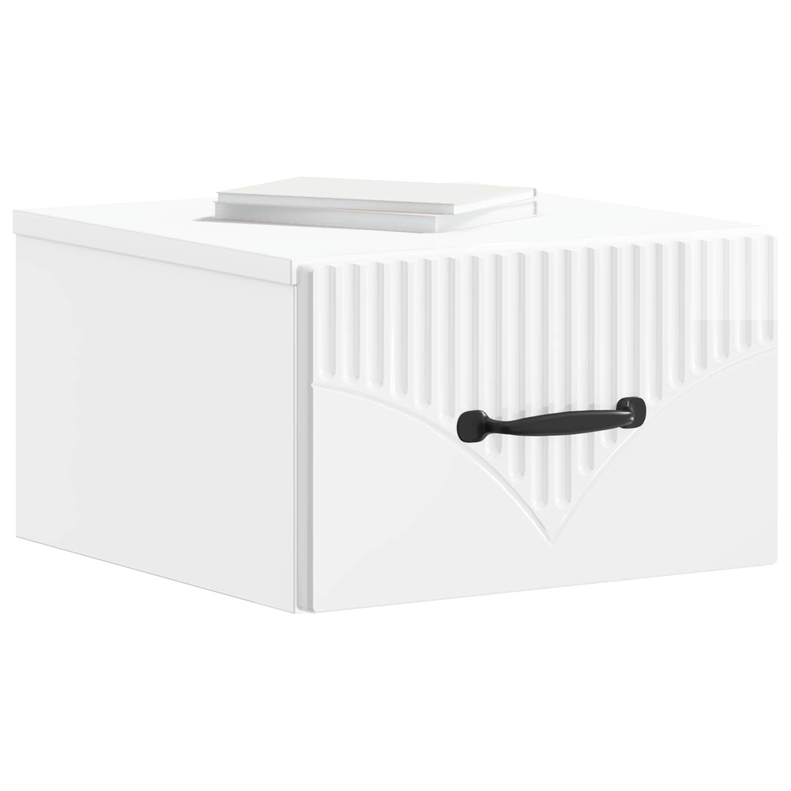 Mesita de Noche de Pared 2 pcs Brillante 34,5 x 33 x 20 cm