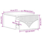 Mesita de Noche de Pared 2 pcs Brillante 34,5 x 33 x 20 cm