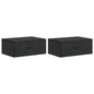 Mesita de Noche de Pared 2 pcs Brillante 49 x 34,5 x 20 cm