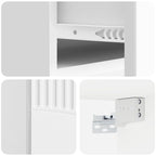 Mesita de Noche de Pared 2 pcs Brillante 49 x 34,5 x 20 cm