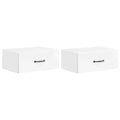 Mesita de Noche de Pared 2 pcs Brillante 49 x 34,5 x 20 cm